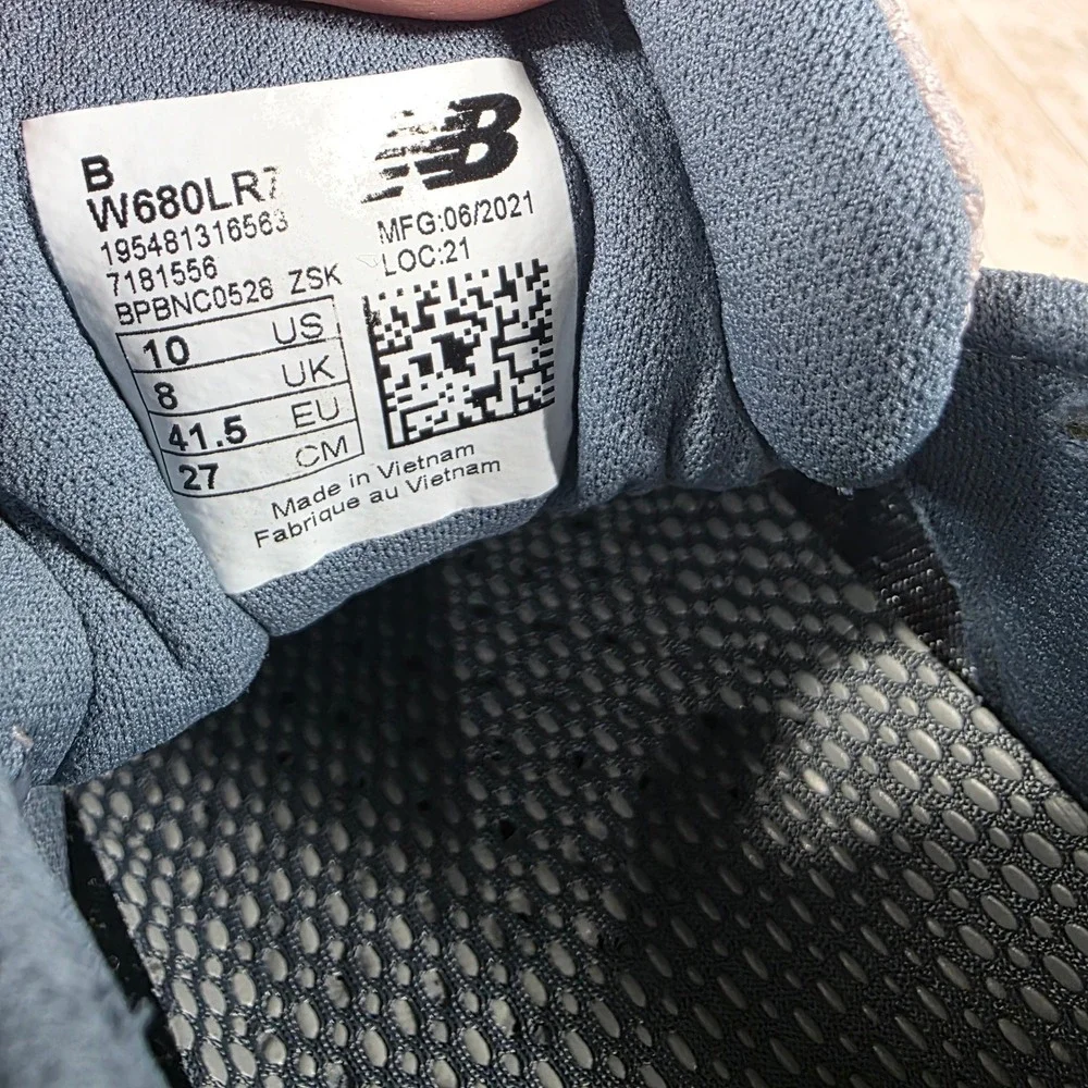 New Balance W680LR7 Women's Running Shoes Gray Mesh Fresh Foam Size 10‎